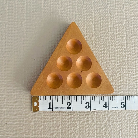 Vintage “Oops” 10 ball pyramid puzzle, c 1993, wooden - Picture 7 of 8